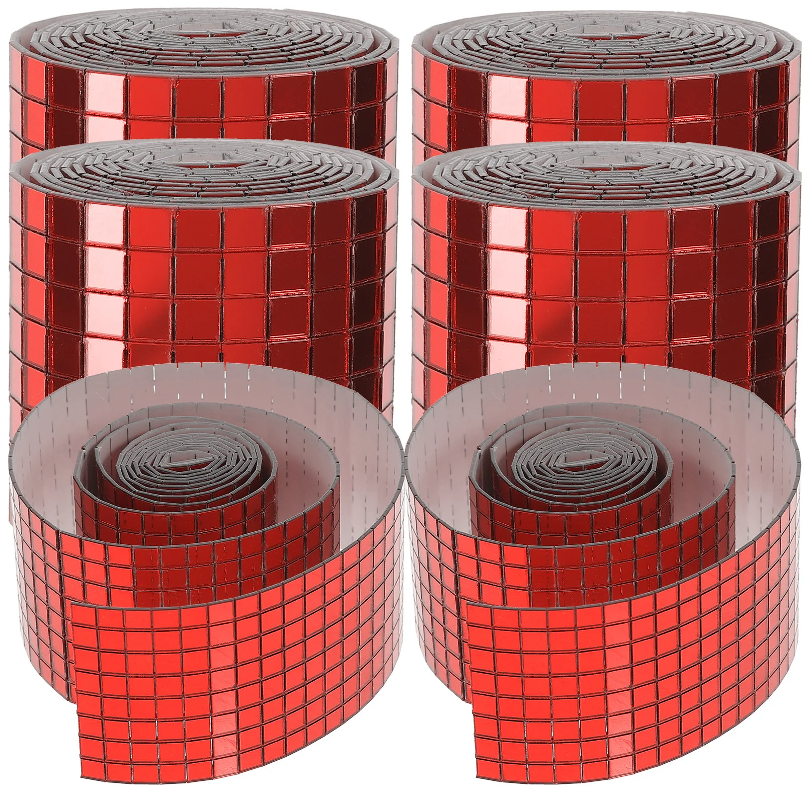 

6 Rolls Self-adhesive Mosaic Stickers Tile Craft Home DIY Decals Wall Decorative Glass Decoration