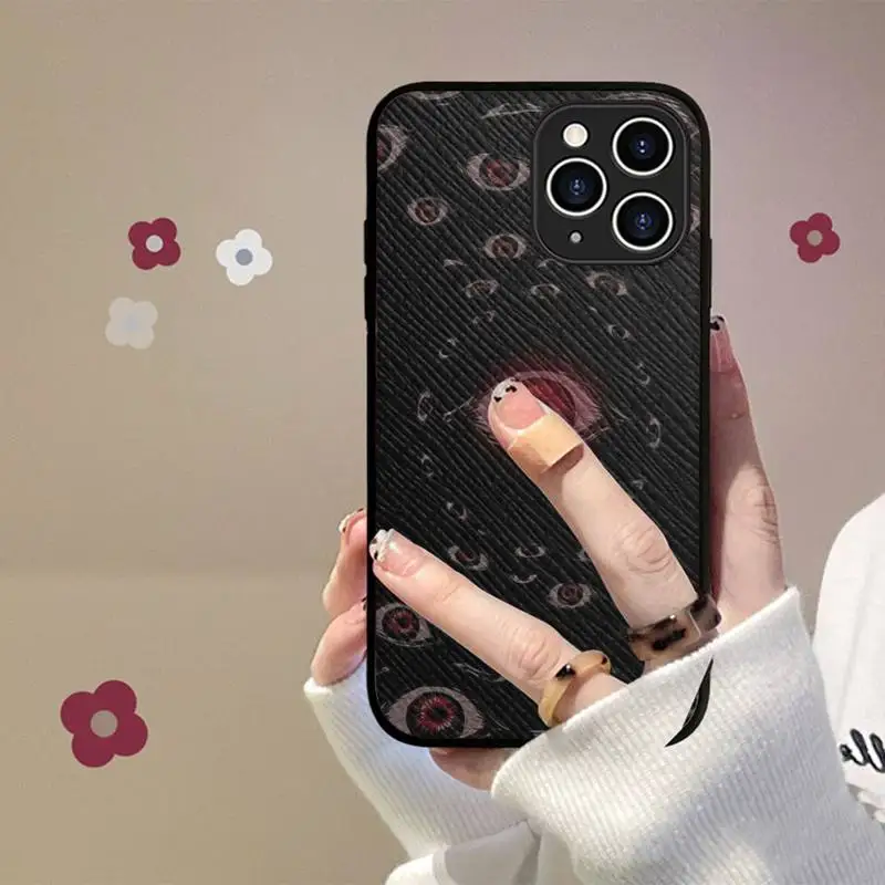 Scary Eyes Phone Case Hard Leather Case for iPhone 11 12 13 Mini Pro Max 8 7 Plus SE 2020 X XR XS Coque
