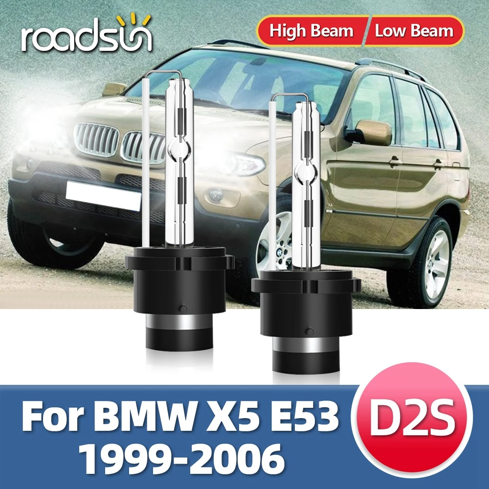 

Roadsun D2S 6000K HID Xenon Headlight Bulb D2 Headlamp Light For BMW X5 E53 Lamps 1999 2000 2001 2002 2003 2004 2005 2006