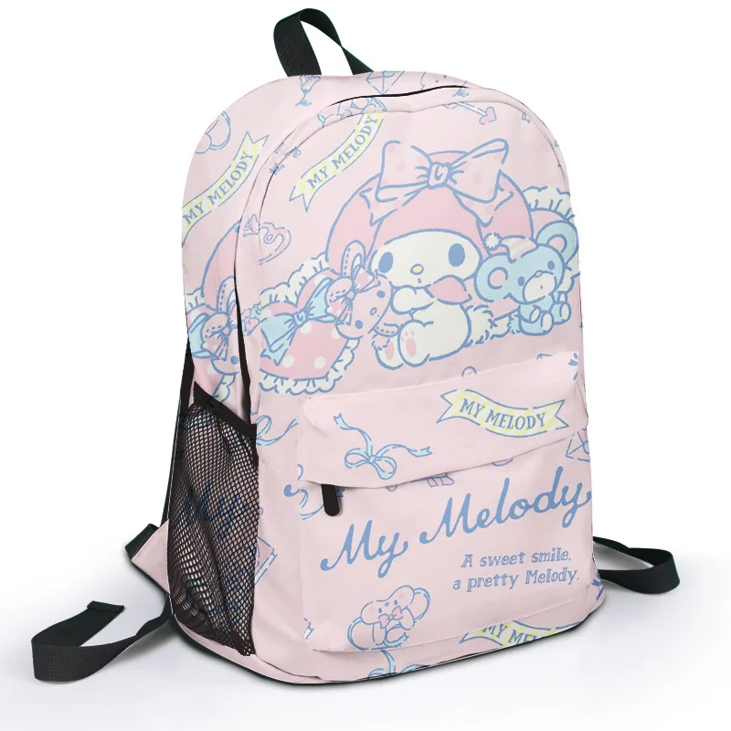 

44*27*12 см Kawaii sanrio My Melody для мальчиков и девочек, школьные сумки для книг, рюкзак для подростков, школьные сумки, Холщовый дорожный рюкзак для но...