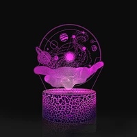 nighdn universe 3d illusion lamp led night light usb 16 colors changing with remote control nightlight for child creative gift