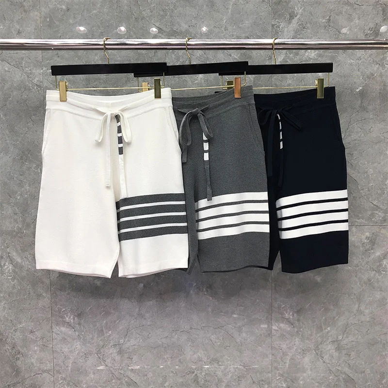 THOM TB Shorts Summer Male Shorts Fashion Brand 4-Bar Air-permeable Woolen Trunks Casual Sports Trousers Jogger Track Shortpants