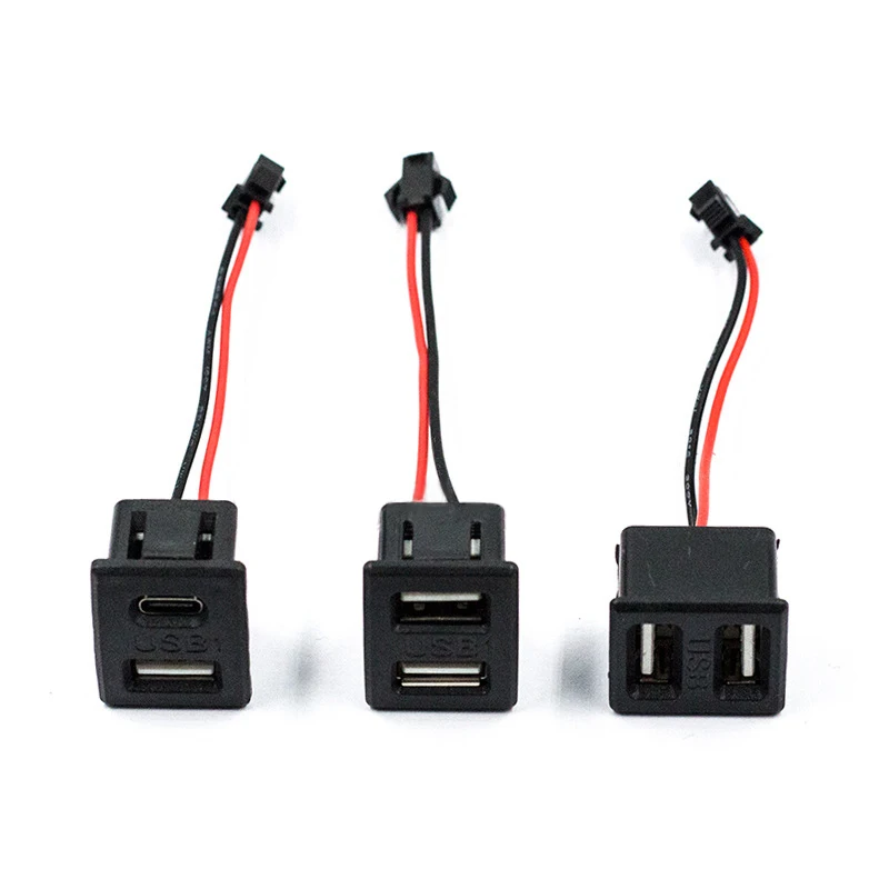 

1 шт., двухслойная USB-розетка с разъемом типа C