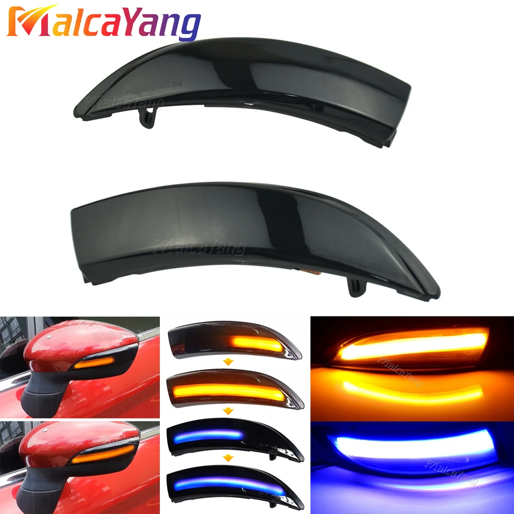 

1Pair Car LED Dynamic Turn Signal Light Rearview Mirror Light Blinker For Ford Fiesta MK6 VI/UK MK7 2008-2017 B-Max