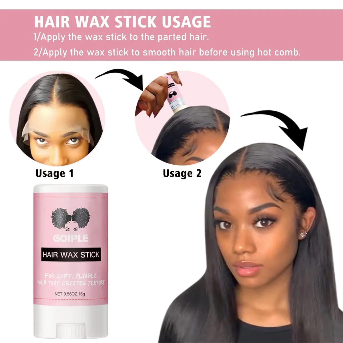 Невидимая палочка для удаления клея на волосах малый размер |