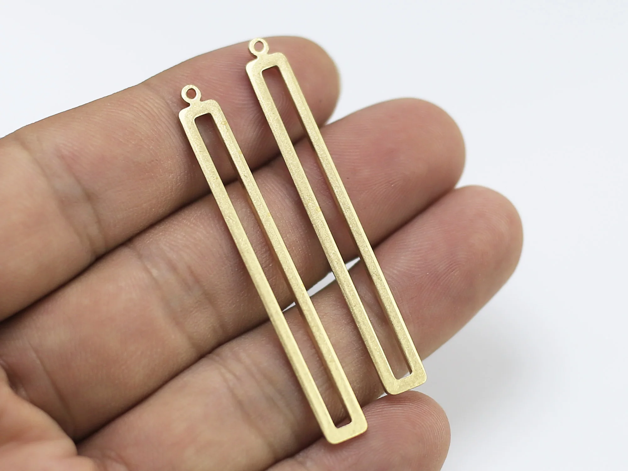 

6 шт, латунные прямоугольные Подвески 53x6x1,2 мм, длинные прямоугольные латунные серьги, подвеска R1281