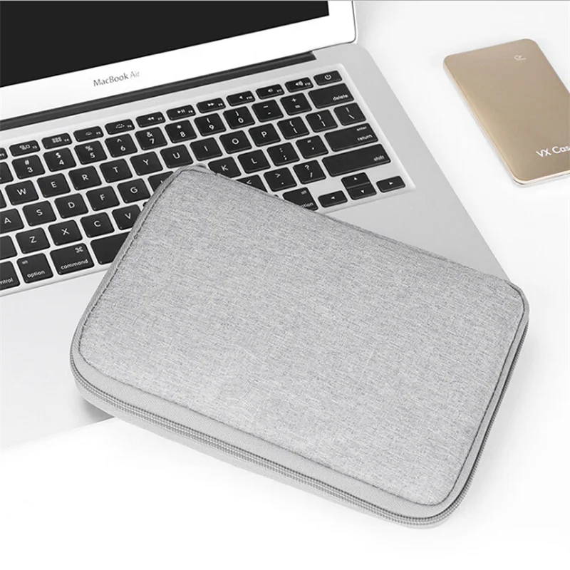 

Gray Digital Storage Bag USB Data Cable Organizer Earphone Wire Bag Pen Power Bank Travel Kit Case Pouch Electronics Accessories