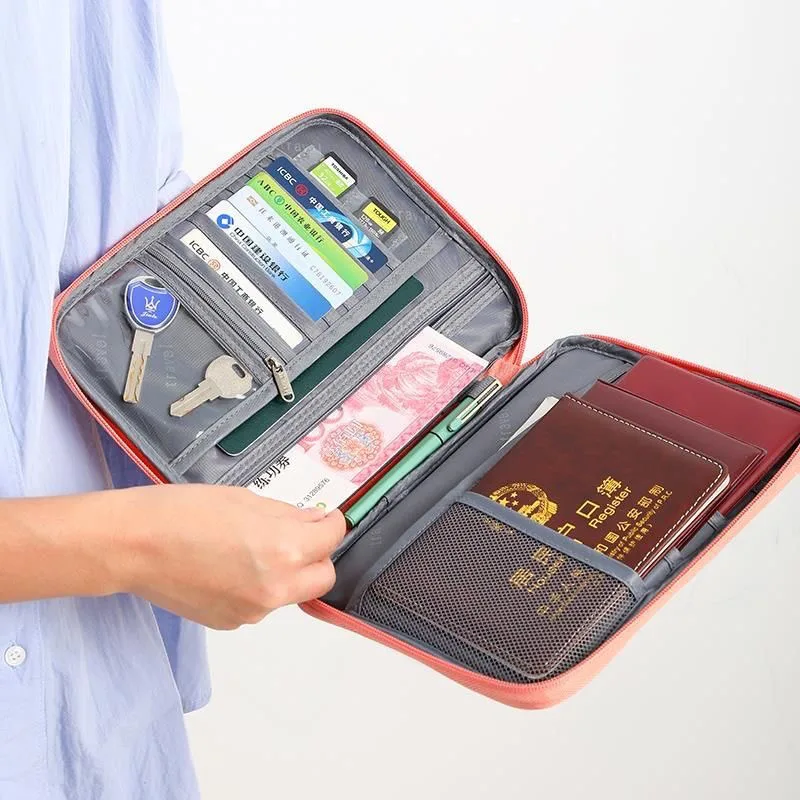 Capacious Wallet Family Passport Holder Creative Waterproof Document Case Organizer Travel Accessories Document Bag Cardholder