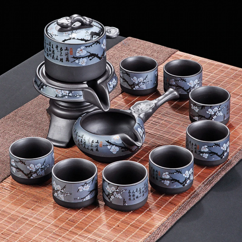 

Purple Sand Tea Set Household Light Luxury High-End Lazy Automatic Tea Making Fantastic Product Kung Fu Tea Cup Teapot