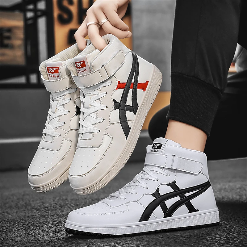 2022 Spring Autumn Classic White High top Sneakers Men Vulcanized Shoes Comfortable Mens Skate Shoes Trainers zapatillas hombre