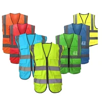 new multi pocket reflective vest riding traffic vest safety railway coal miners uniform vest breathable reflective vest