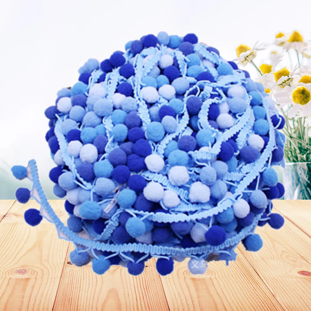 

4 .5 м, оформление оформления искусственной красоты, разноцветная отделка помпоном, ткань, отделка бахромой, лента для шитья