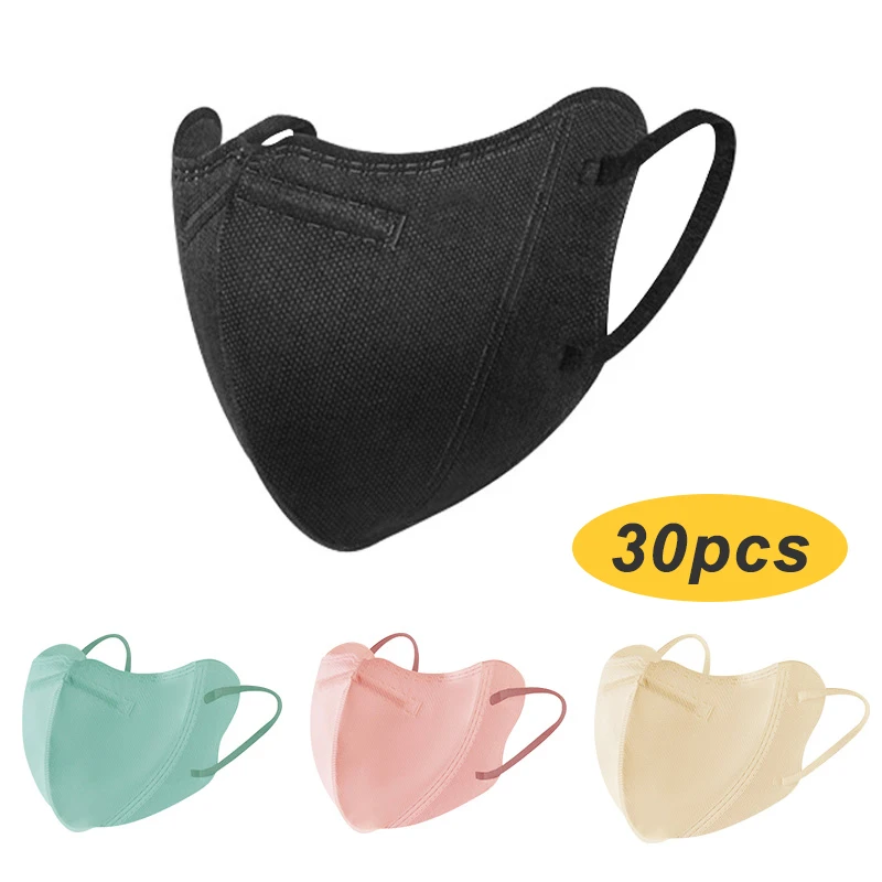 

30Pcs Summer Mask UV Sun Protection Cycling Mask Women Men Face Mask Disposable Non Wove Meltblown Cloth 3Layer Ply Filter Mask