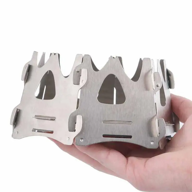 

Folding Camp Stove Portable Folding Wood Burning Stove Pocket Cooker Wood Stove For Outdoor Camping Hiking Backpacking Picnic