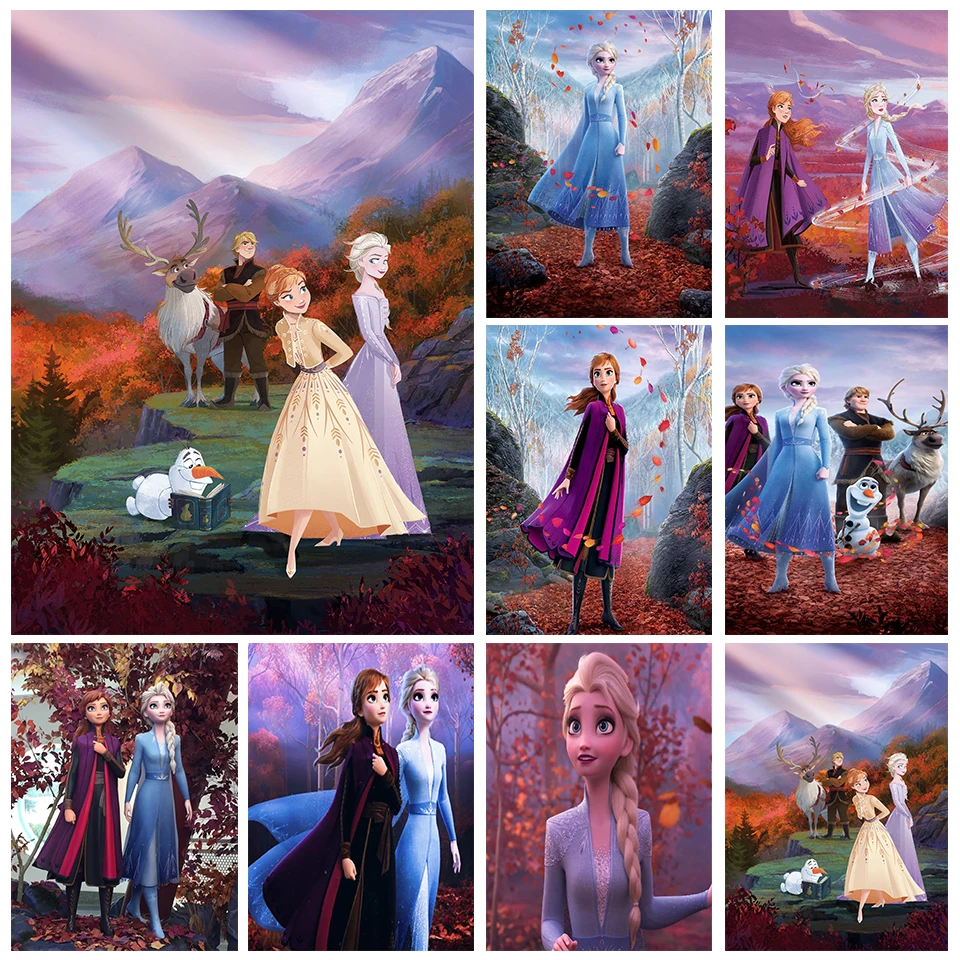 

Настенная картина из мультфильма Disney «холодная Принцесса Анна», настенные картины на холсте, скандинавские плакаты и принты, настенные картины для декора гостиной