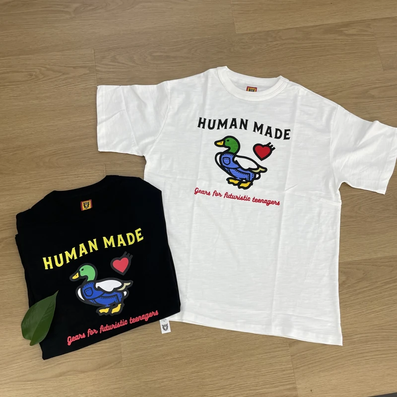 

Human Made T-shirts Backpack Duck Print Oversized White Short Sleeves