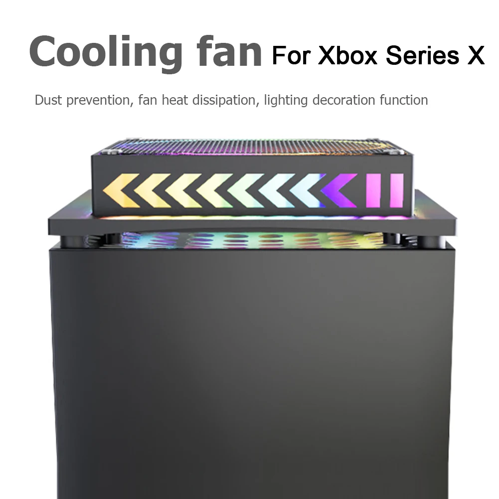 

Anti Dust Metal Net Top Cooling Fan for Xbox Series X Game Console with RGB LED Light Heatsink For XSX Console Game Accessories