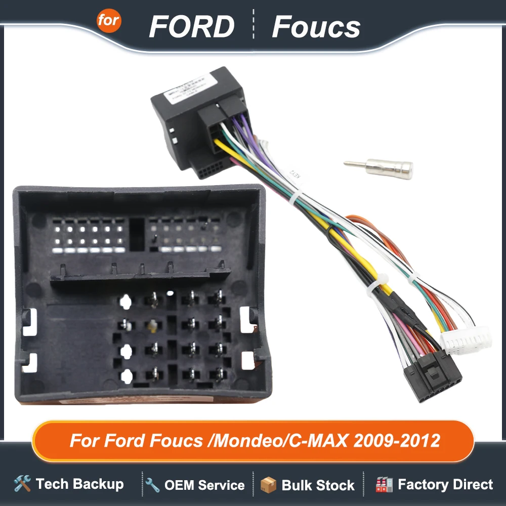Фото Для Ford C-Max/Fiesta/Focus II/Fusion/Kuga/Mondeo/S-Max/Transit: 2 DIN Android-ресивер с 16-контактным жгутом проводов CANBus №5