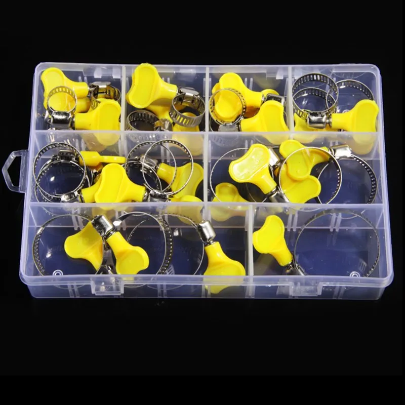 

Free Shipping 30 Pcs 8Mm-44Mm Butterfly Hose Clamp Homebrew Pipe Clamp Fit Tube Plastic Handle