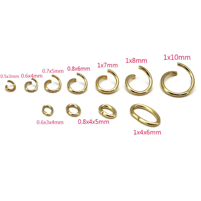 100 шт. овальные открытые колечки из нержавеющей стали 4 5 6 8 10 мм прочные разрезные