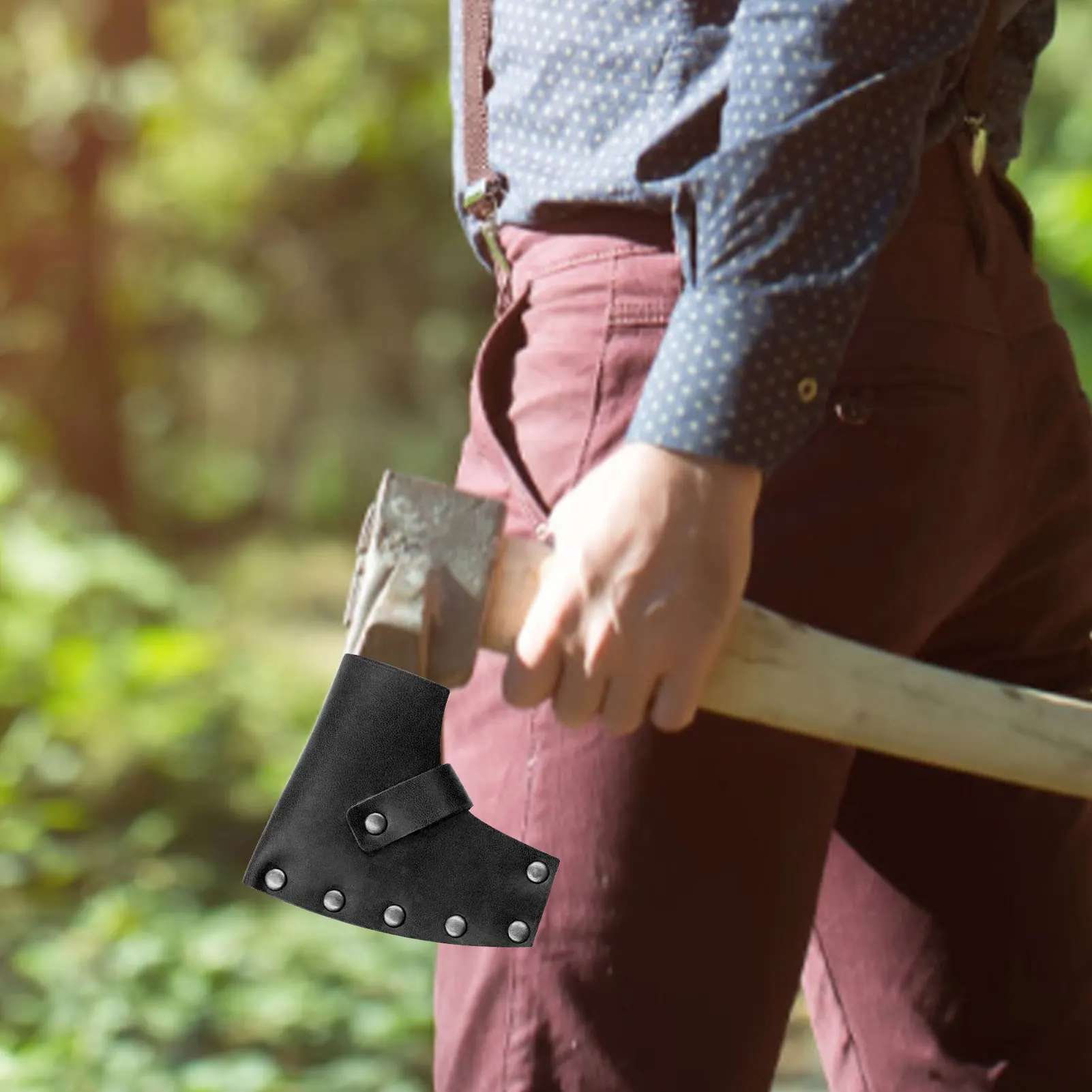 Кобура с топором Практичный Прочный кожаный чехол охотничий прочная защита