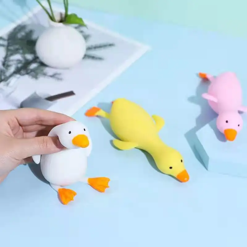 

Fun TPR Cute Cartoon Duck Stress Relief Squeeze Reliever Squish Toy Animal Antistress For Children Adults Gifts Fidget Toys