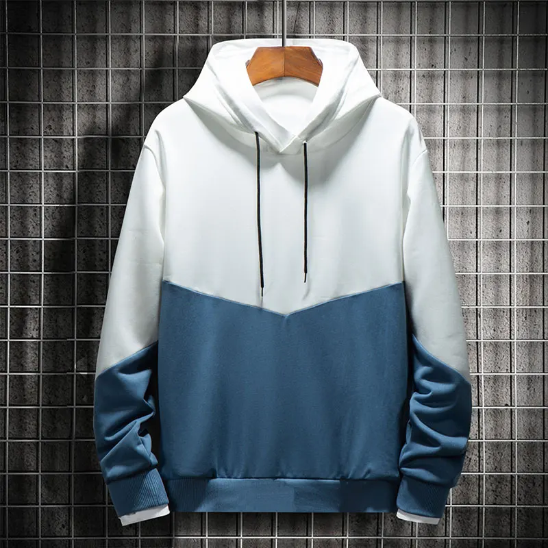 

Men Hoodies Sweatshirt Hip Hop Pullovers 2023 Spring Autumn Casual Hoodie Mens Y2K Streetwear Patchwork Harajuku Sweatshirts