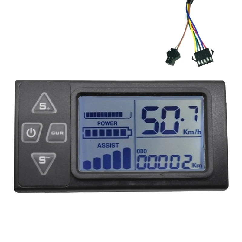

ЖК-дисплей для электровелосипеда, приборная панель 24 в 36 в 48 в 60 в S861 для электрического велосипеда, контроллер BLDC, панель управления (вилка SM)