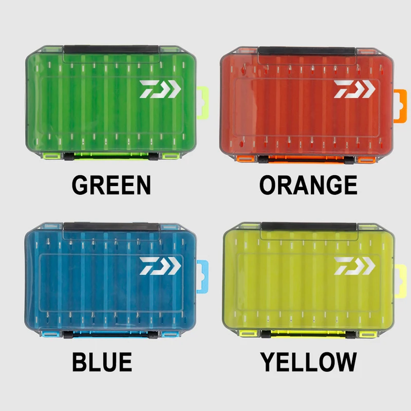 

14 Compartments Fishing Tackle Box Double Sides Fishing Lure Baits Accessories Boxes Lure Hook Storage Fishing Tackle Box