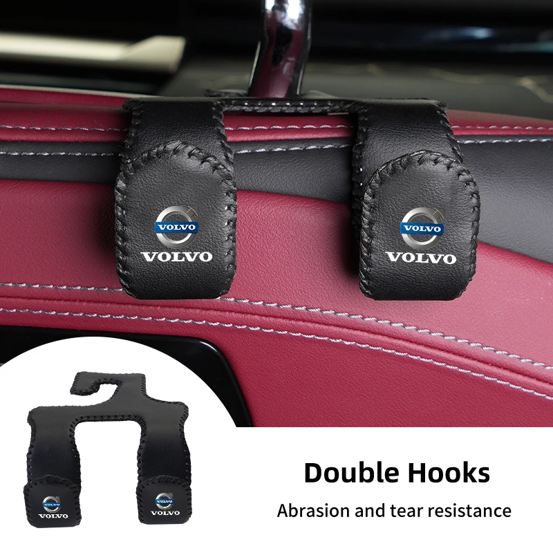 2 In 1 Car Seat Hook Double Hooks Storage Holder Accessories For Volvo XC60 S60 V40 V50 V60 XC40 V70 XC90 V90 S90 S80 C30 S40 XV