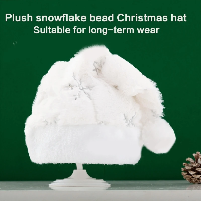 Веселая шапка эльфа с пайетками Шапки со снежинками Шляпа напуском