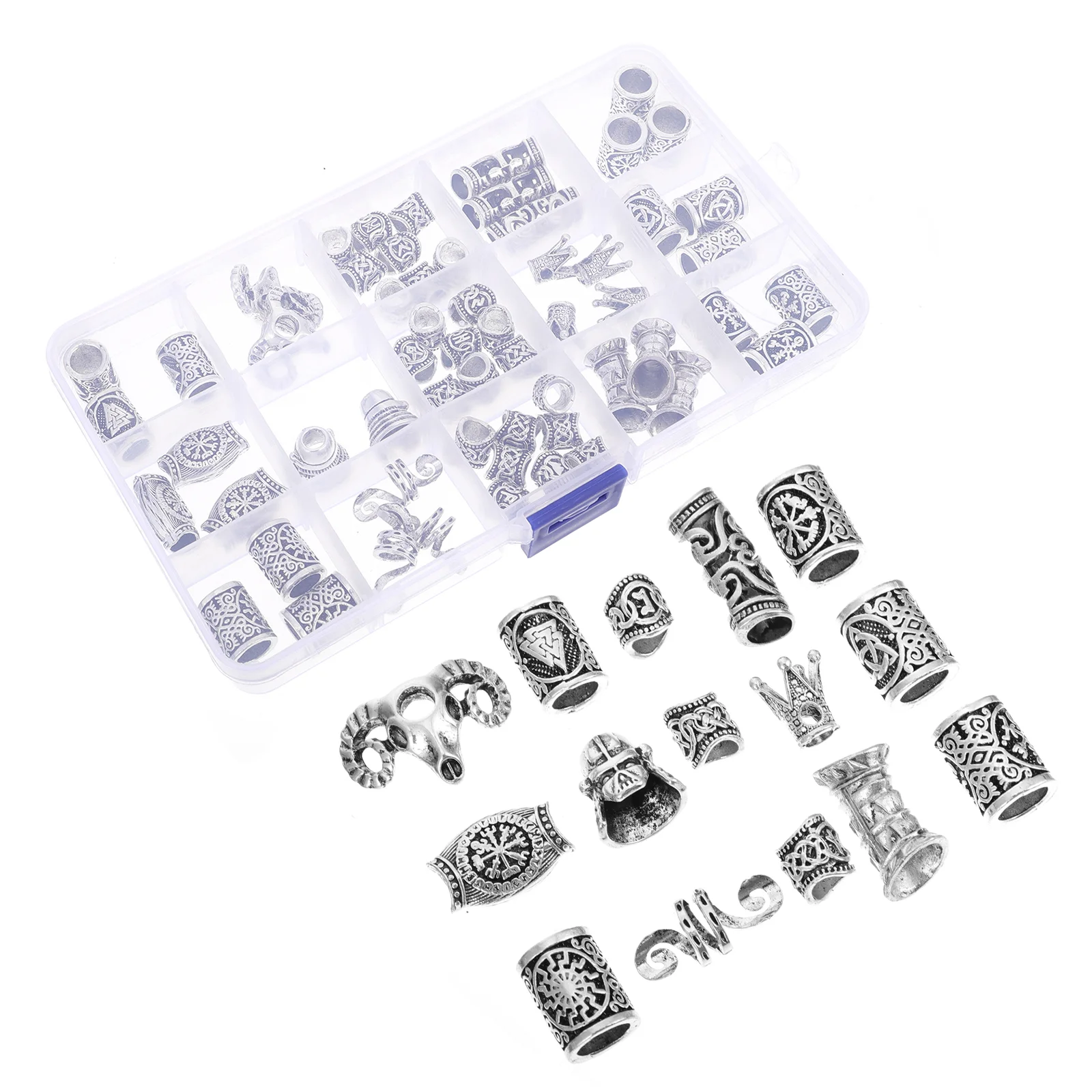 

59pcs Fashion Chic DIY Buckle Dreadlocks Ring Hair Jewelry Hair Rings Braid Ring