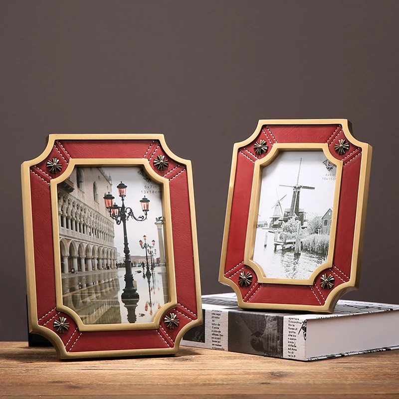 

Персонализированная квадратная рамка, винтажная Роскошная фоторамка, семейная фоторамка, креативное украшение для гостиной, предметы дома...