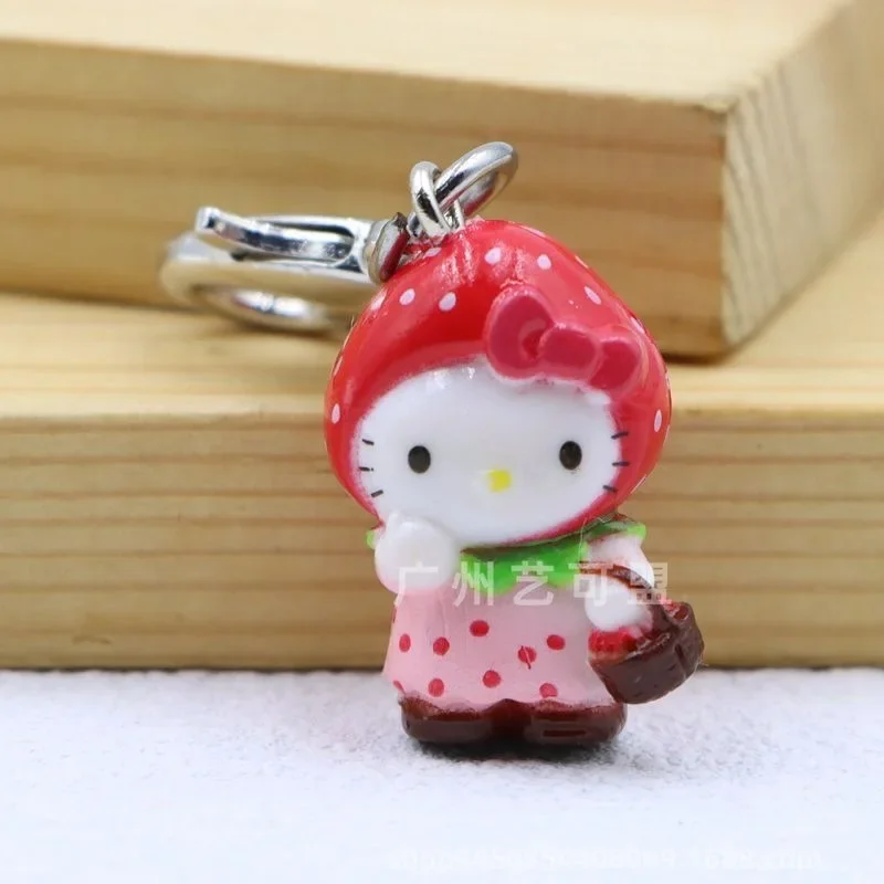 Sanrio милый клубничный брелок для куклы Hello Kitty ангел кулон мобильного телефона