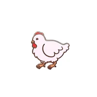 harong new cute rooster enamel pin fashion animal jewelry brooches denim jeans lapel gifts for kids friends