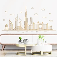 golden city wallpaper high building and large mansions decor cloud living room bedroom porch home wall decoration self adhesive