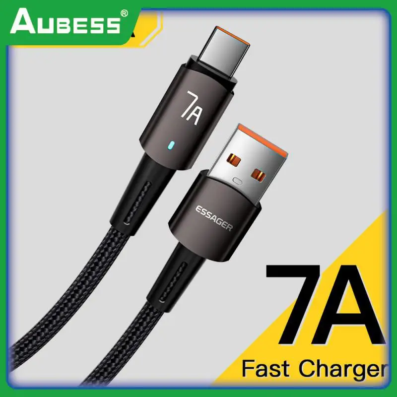 

Portable Wire Usb2.0 Charger Cable 7a 480mbps Usb C Cable For Huawei Type C Cable 100w Fast Charging Data Cord Aluminum