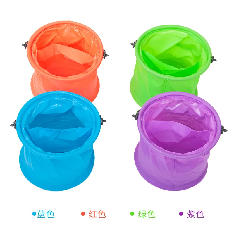 

Folding Bucket With Interlayer Art Painting Portable Pen Holder Gouache Watercolor Paint Pen Holder Color Mixing Barrel Wholesal