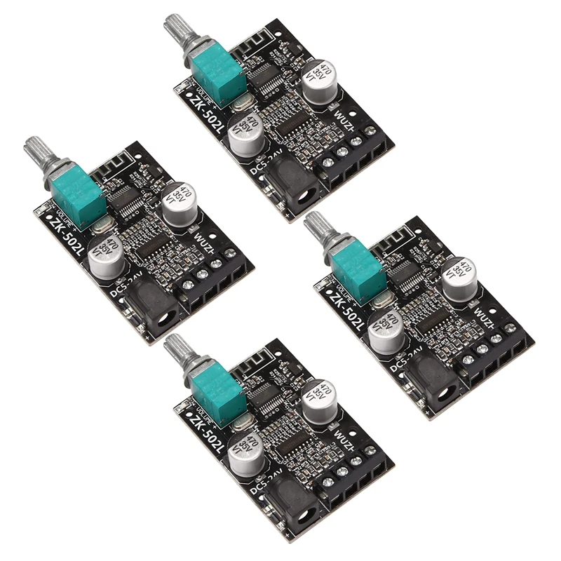 

4X Bluetooth 5.0 Wireless Audio Digital Power Amplifier Stereo Board 50Wx2 Bluetooth Amp Amplificador ZK-502L