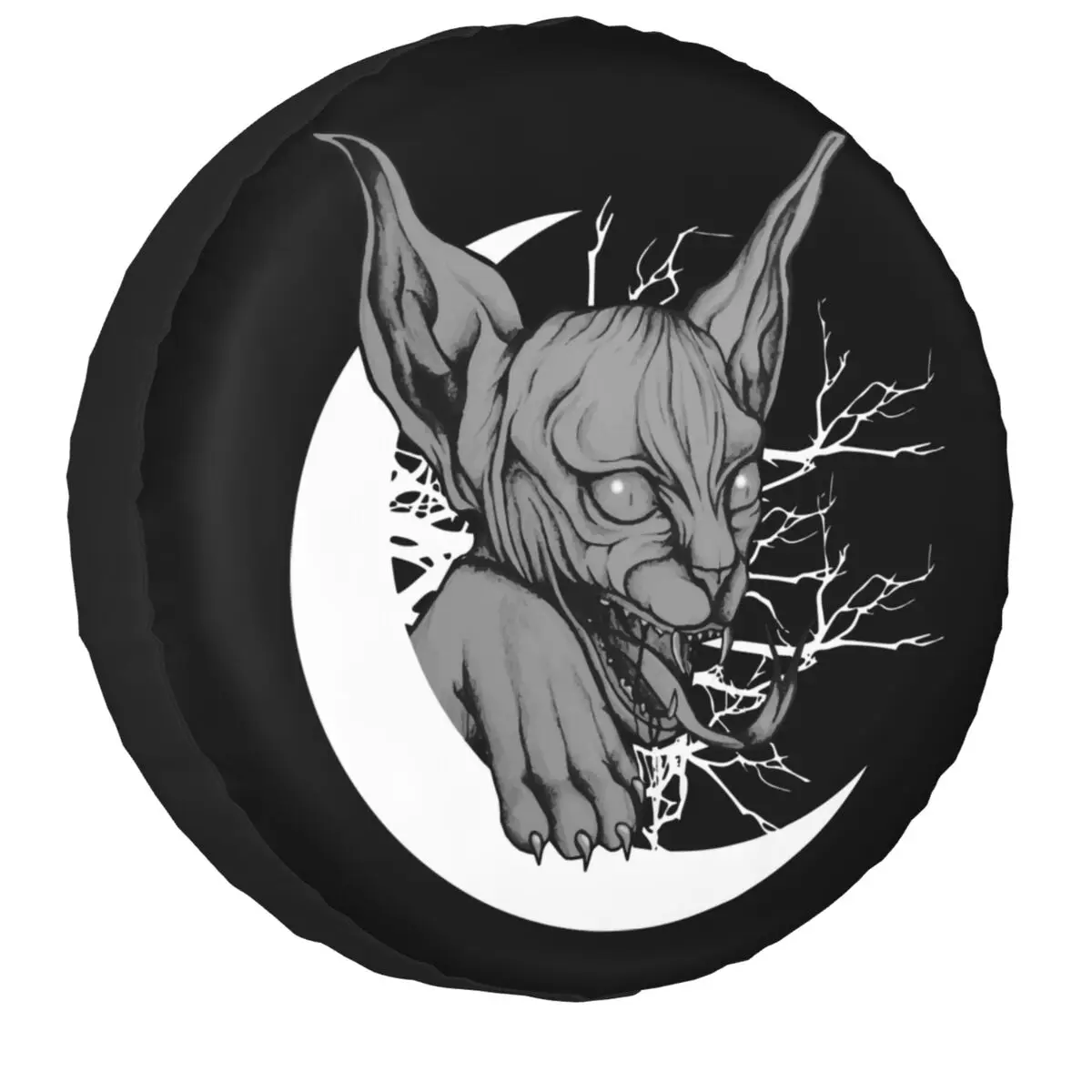 

Canadian Hairless Sphynx Kitten Spare Tire Cover for Toyota Occult Cat 4WD 4x4 SUV Car Wheel Protectors Inch