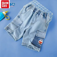bandai 2022 doraemon childrens shorts summer new cute cartoon anime print fashion trend boys shorts girls casual cotton jeans