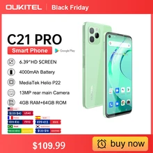 [In Stock] Oukitel C21 Pro Smartphone 4GB 64GB 6.39'HD+4000mAh Octa Core Android11 Mobile Phone MT6762D 21M/8M Camera Cell Phone