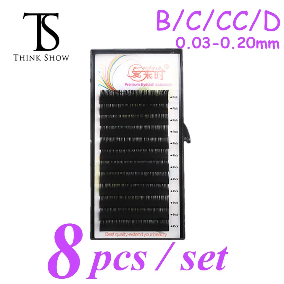 

Искусственные норковые ресницы THINKSHOW 3D, искусственные ресницы из натурального материала, инструменты для макияжа, 8 лотков