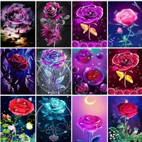photocustom diy frame paint by number rose for adults picture by numbers flowers acrylic paint on canvas home decor