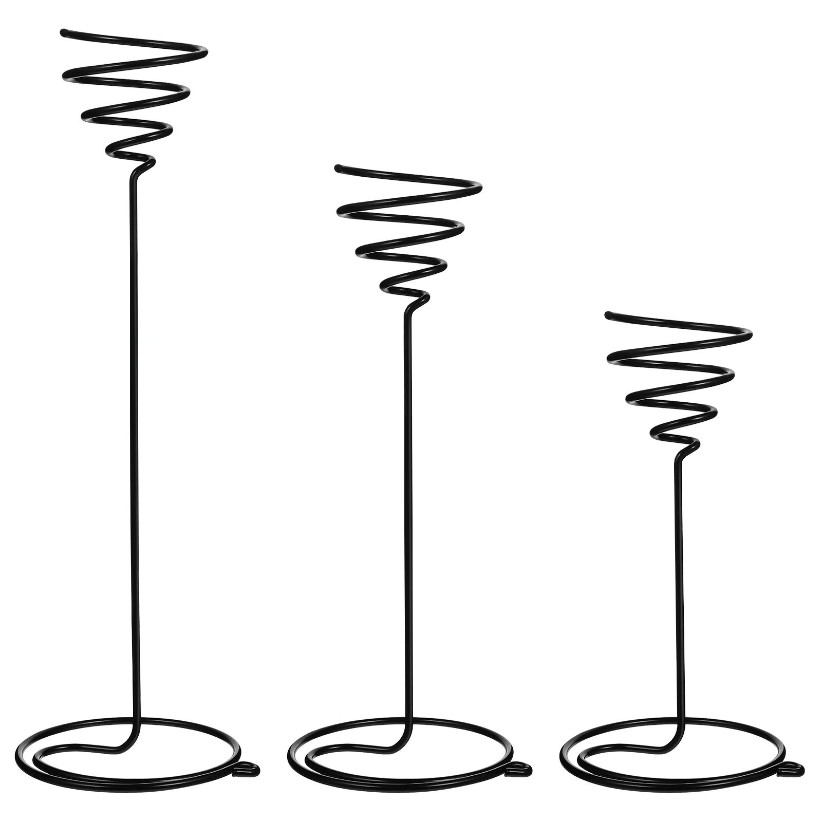 

3 Pcs Flower Stand Tillandsia Holder Air Container Metal Spiral Displaying Planter Brackets