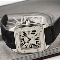 french luxury brand series reloj hombre high quality dial 42mm mens leather quartz watch women 35mm relogio masculino