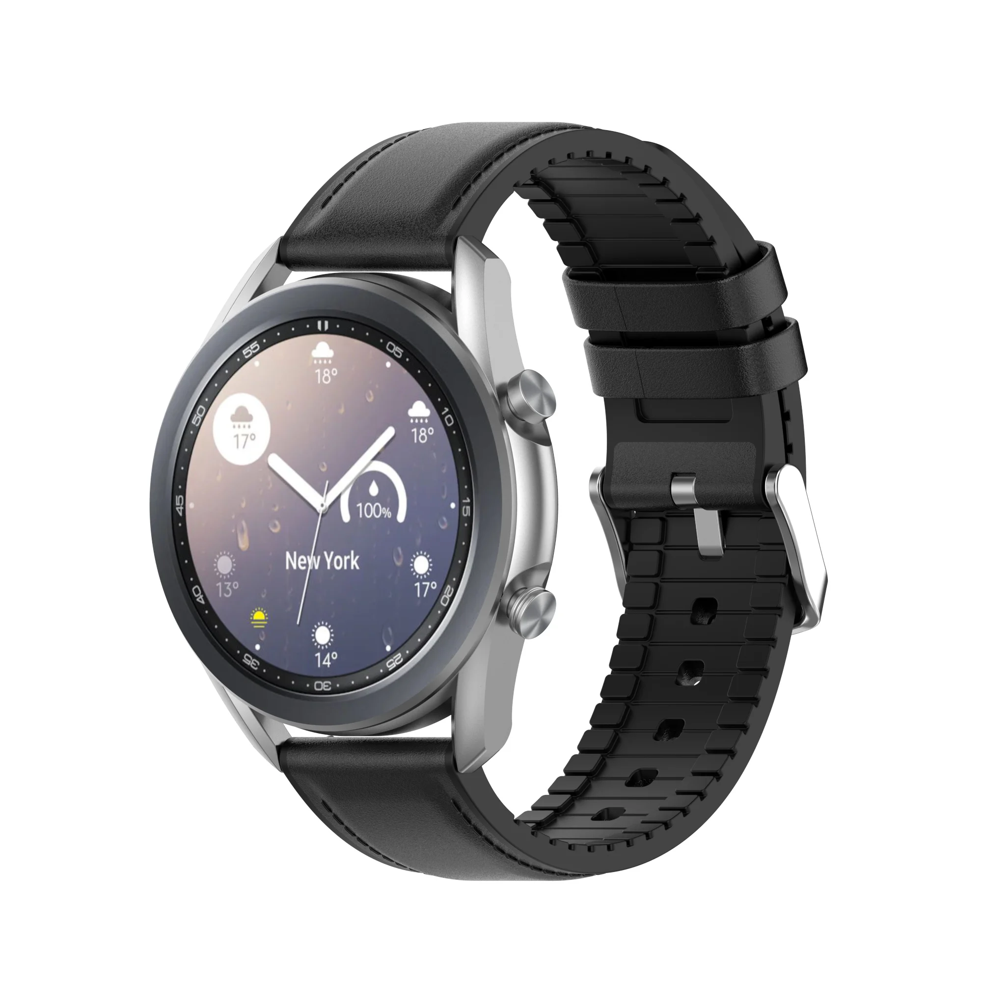 

For Samsung Galaxy Watch 3 Watch3 45mm 41mm Band Leather Silicone Strap Gear S3/Active 2/Galaxy 46mm Watchband Bracelet Belt