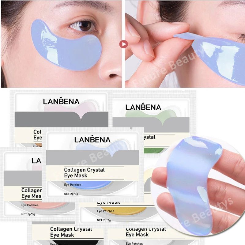 

Патчи LANBENA коллагеновые для области вокруг глаз, устранение морщин, темных кругов, сетинол VC, подушечки для глаз, маска для сна, уход за кожей