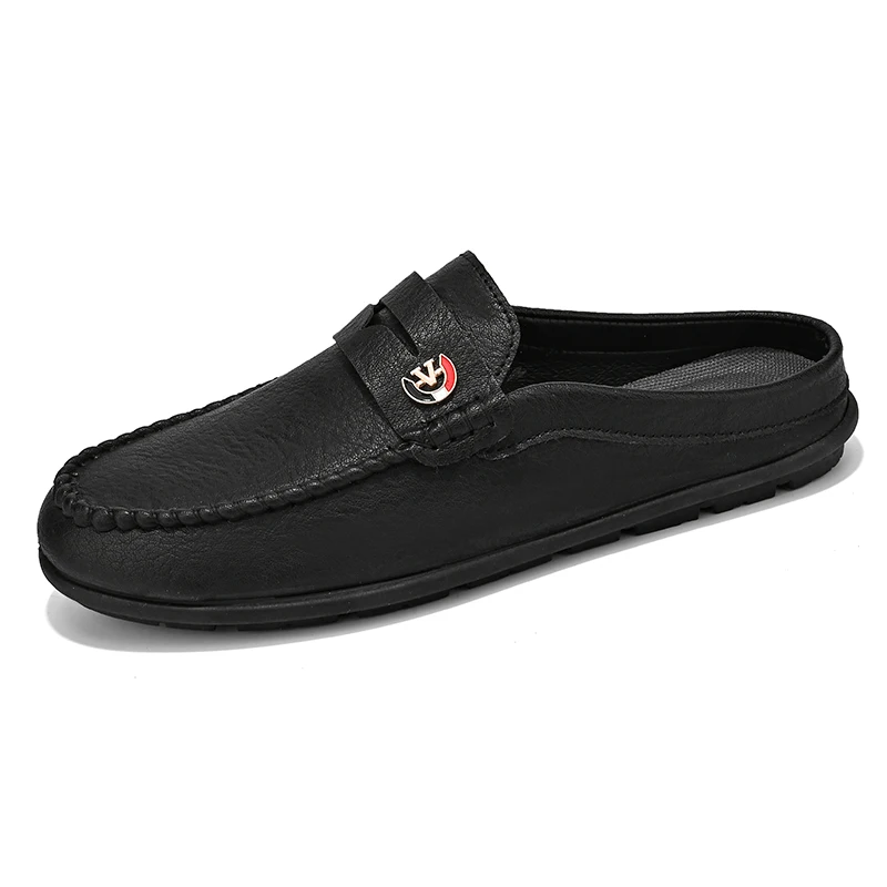 Тапки мужские на плоской подошве Повседневные Классические слипоны полутапочки