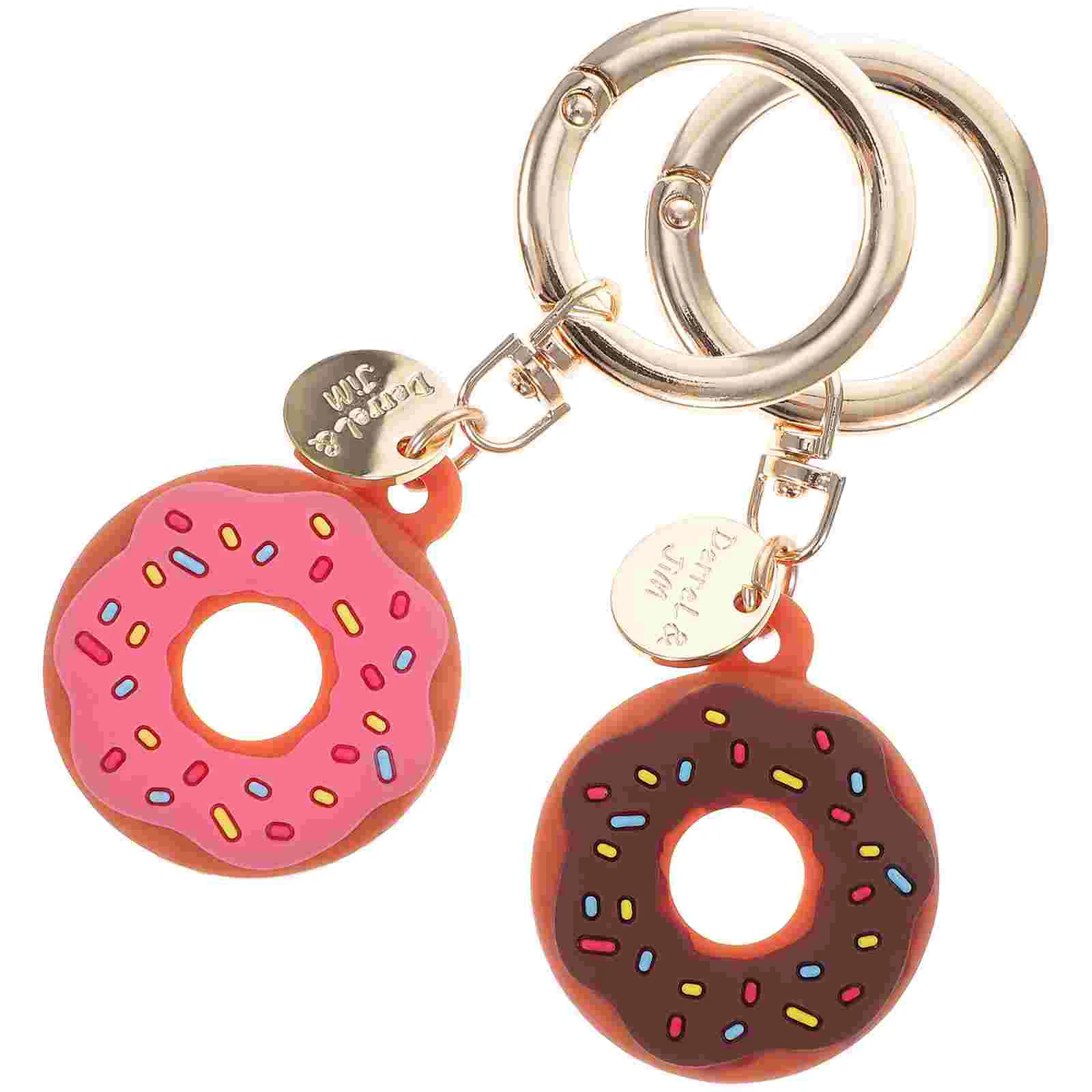 

Cover Casesilicone Tracer Keychain Tag Donut Accessory Keyring Shockproof Reliable Skin Theme Party Pendantfor Anti Lost Pet